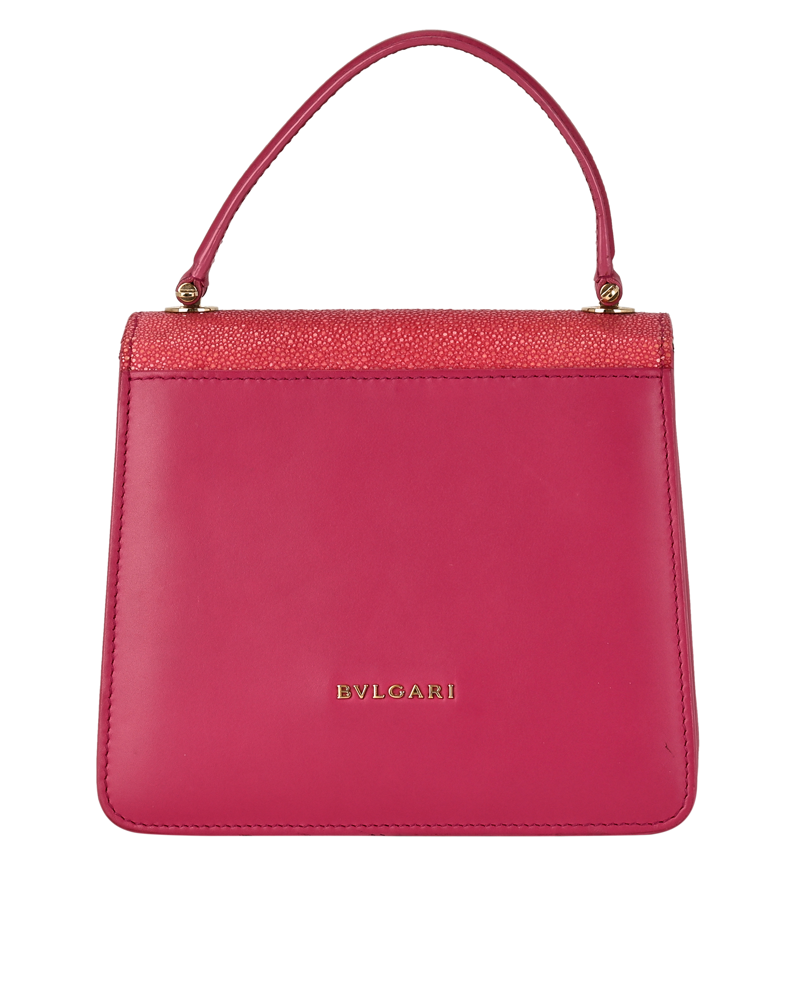 Small Serpenti Forever, &pound;1,100, Handbags, Pink, Leather/Stingray, Back view